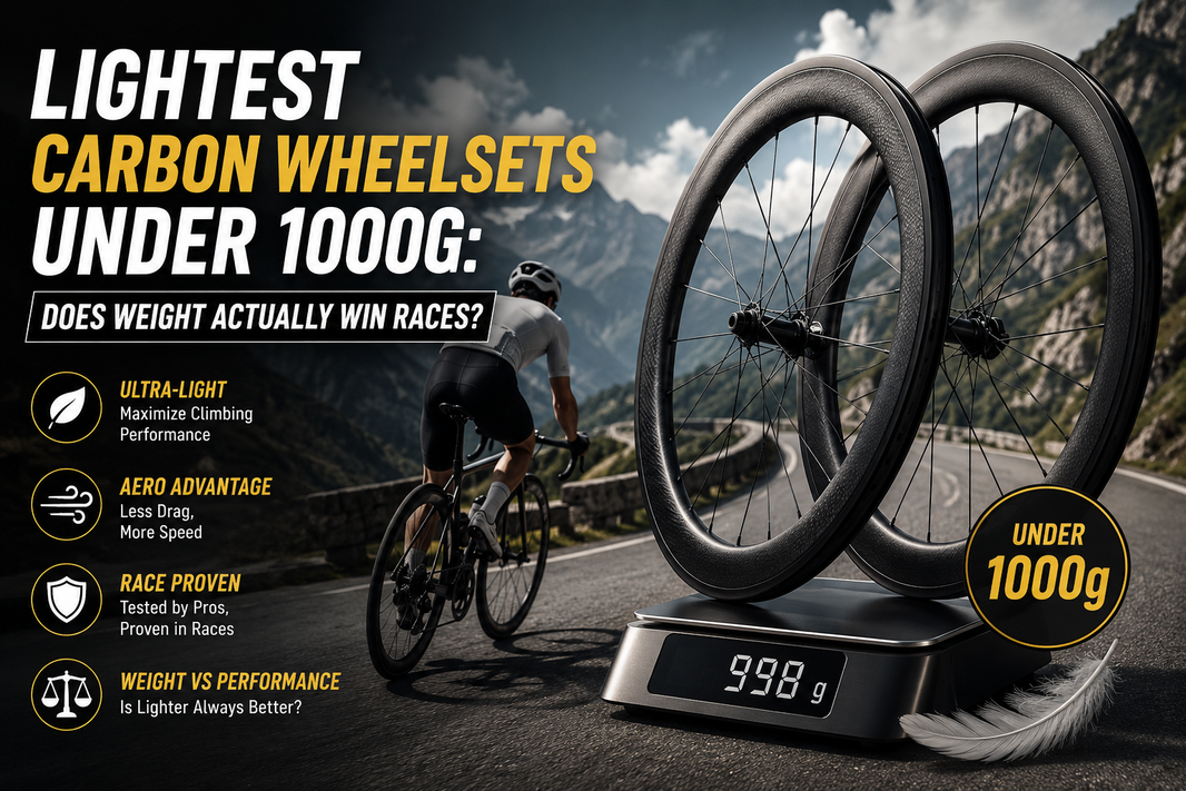 lightweight road bike wheelset,under 1000g,carbon wheelset