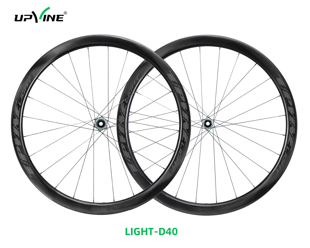 UPVINE® Light Carbon Road Bike Wheelset | Disc, Titanium Nipples